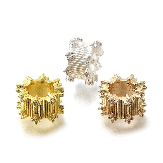 Латунные микропаве из прозрачного кубического циркония, долговечный, колонка