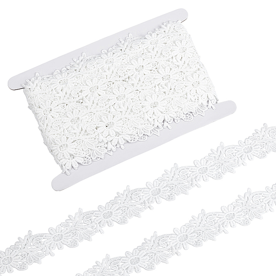 10ярды полиэстеровых цветочных кружевных лент, швейные принадлежности, с картонной карточкой