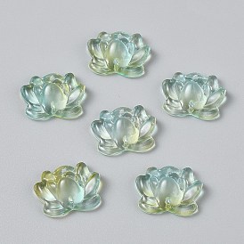 Бусины лэмпворк , два тона, лотос