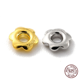 925 Sterling Silver Grommet Eyelet Findings, for Bag Making, Flower/Plum Blossom