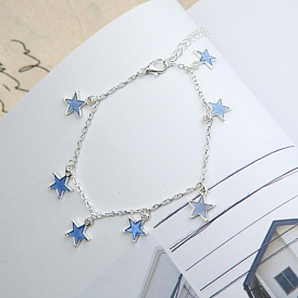 Luminous Alloy Star Charms Anklet, Glow In The Dark Jewelry for Women