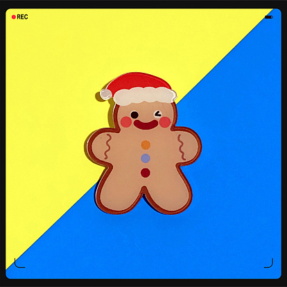 Christmas Theme Acrylic Brooch Pin, Badge for Backpack Clothes