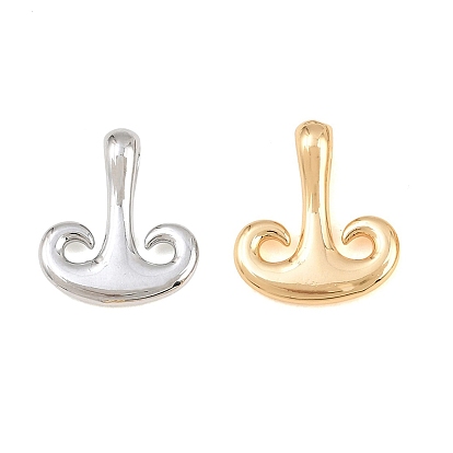 Brass Pendants, Symmetrical Curved Shape Charms