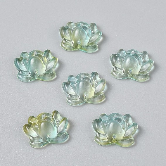 Бусины лэмпворк , два тона, лотос