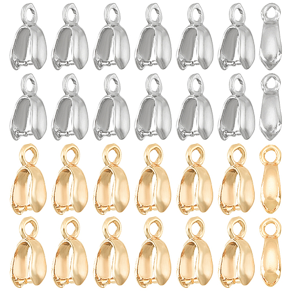 40шт 2 стиль латунные зажимные скобы, без никеля 