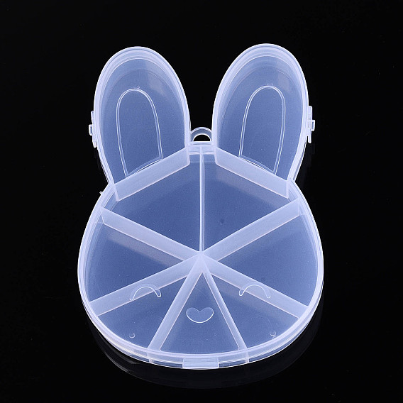Пасхальный кролик 9 пластиковые контейнеры для хранения бусин с откидной крышкой