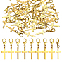 80Pcs Alloy Pendants, Cross, with Alloy Lobster Claw Clasps