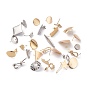 Stainless Steel & Brass Stud Earring Findings, Mixed Shapes, Mixed Style