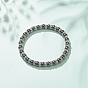 Synthetic Hematite Stretch Bracelet Rhinestone Beaded, Gemstone Jewelry for Men Women