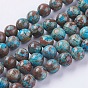 Natural Chrysocolla Beads strands, Round, Dyed & Heated