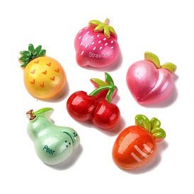 Resin Cabochons, Imitation Food, Mixed Color