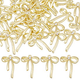 30подвески из сплава с гальванопокрытием, бантом прелести, без свинца, без кадмии и без никеля