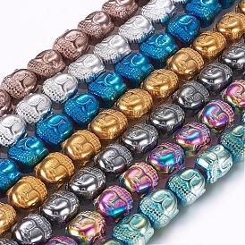 Electroplate Non-magnetic Synthetic Hematite Bead Strands, Buddha