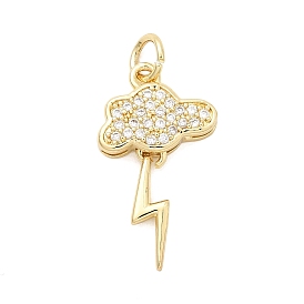 Латунные микро проложить кубического циркония подвески, талисманы облаков и молний, с целью перехода в кольце