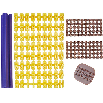 2 sacs 2 tampons à biscuits en plastique PP lettres et chiffres, outils de cuisson