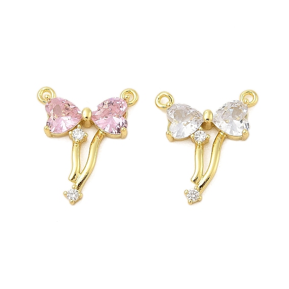 Стойки обшивки латунь кубического циркония подвески, бантом прелести, реальный 18 k позолоченный, долговечный, без свинца и без кадмия