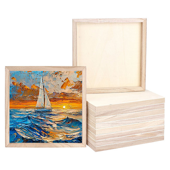 Wooden Clay Picture Frame, Square