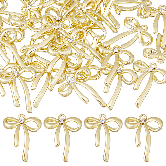 30подвески из сплава с гальванопокрытием, бантом прелести, без свинца, без кадмии и без никеля