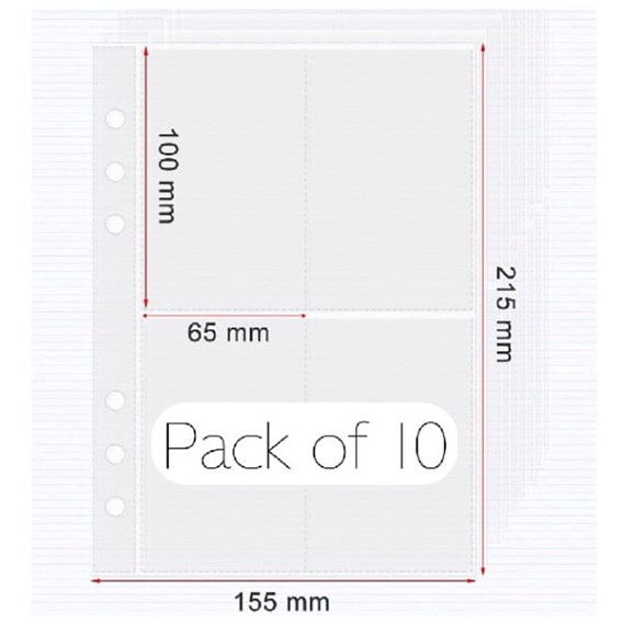ПВХ пластик 4 карманный держатель для карт, страницы для замены переплета, прямоугольные