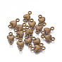 Tibetan Style Links/Connectors, Cadmium Free & Lead Free, Heart, 15x8x2mm, Hole: 2mm
