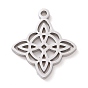 304 Stainless Steel Hollow Pendants, Knot