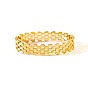 304 Stainless Steel Open Hinged Cuff Bangles, Honeycomb