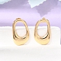 304 Stainless Steel Stud Earrings, Oval, Ion Plating(IP)