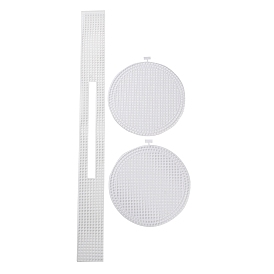 Round Plastic Mesh Canvas Sheets, Bag Bottom Shaper Pads, Purse Making Template, for Yarn Crochet, Embroidery Craft