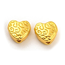 Tibetan Style Alloy Beads, Cadmium Free & Lead Free, Heart, 6x6x3mm, Hole: 1mm