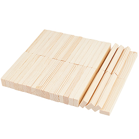 Wood Craft Sticks, DIY Modelling Materials, Rectangle