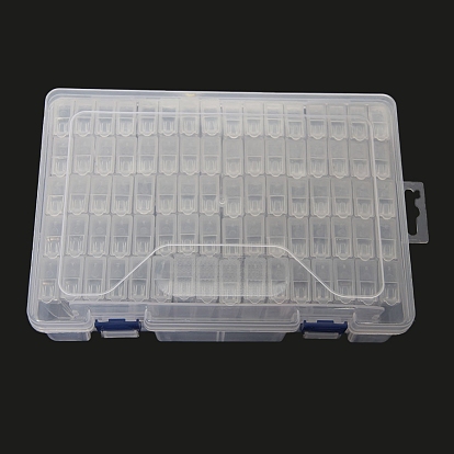 64 Compartments Removable Plastic Bead Containers, Rhinestone Storage Box