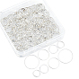 200 piezas 4 estilos anillos de unión de latón, Forma de anillo, con latas de hojalata de aluminio de 1pc
