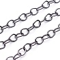 Iron Cable Chains, Unwelded, with Spool, Oval, Lead Free & Nickel Free