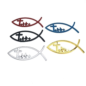 Самоклеящиеся наклейки на автомобиль из цинкового сплава, рыба-иезуит