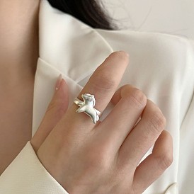 Brass Cuff Open Rings, Horse