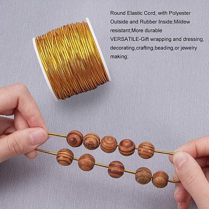 Round Elastic Cord, with Polyester Outside and Rubber Inside