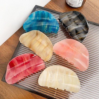 Акриловые заколки для волос на когтях, для женщин девушек, полукруглый