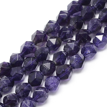 Природный аметист нитей бисера, звезды вырезать круглые бусы, граненые