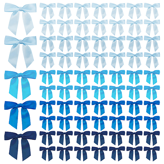 75 шт. 5 стили полиэстер бант, с проволочными стяжками, для поделок подарочная упаковка свадебные конфеты украшение партии