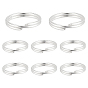 8Pcs 925 Sterling Silver Split Jump Rings, Double Loop Jump Rings, Round Rings