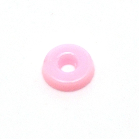 Opaque Acrylic Beads, Flat Round