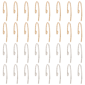 32 шт. 2 цвета латунные крючки для сережек, 