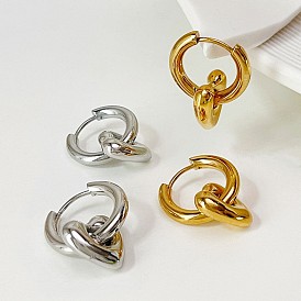 Сердце 304 нержавеющей стали серьги обруча