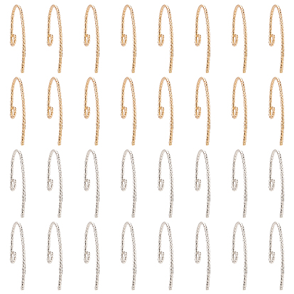 32 шт. 2 цвета латунные крючки для сережек, 