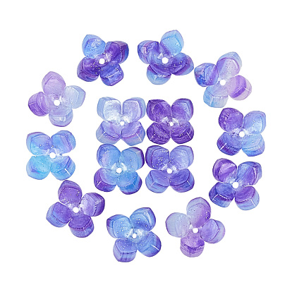 4 -capsules de perles d'acétate de cellulose (résine), fleur