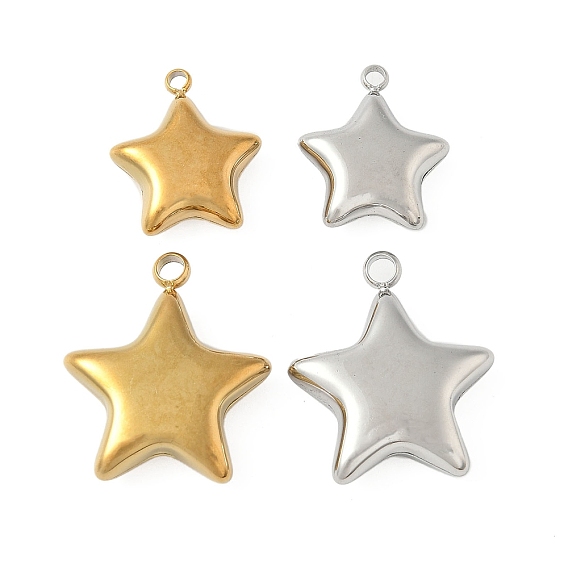 304 подвески из нержавеющей стали, звезды прелести, ионное покрытие (ip)