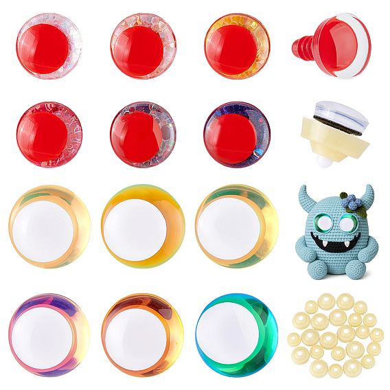 24 шт. 12 стили, смоляные, безопасные, для поделок, глаза, для поделок куклы игрушки кукольные плюшевые животные изготовление