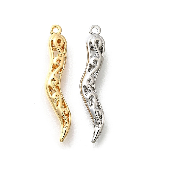 Латунные подвески, без кадмия, без никеля и без свинца, полый, рог изобилия / итальянский рог корничелло амулеты