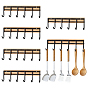 3 Sets Iron & Wood Wall-mounted Storage Hook, with Screw & Plug