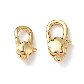 Карабин-лобстеры, латунные, без никеля , реальный 18 k позолоченный